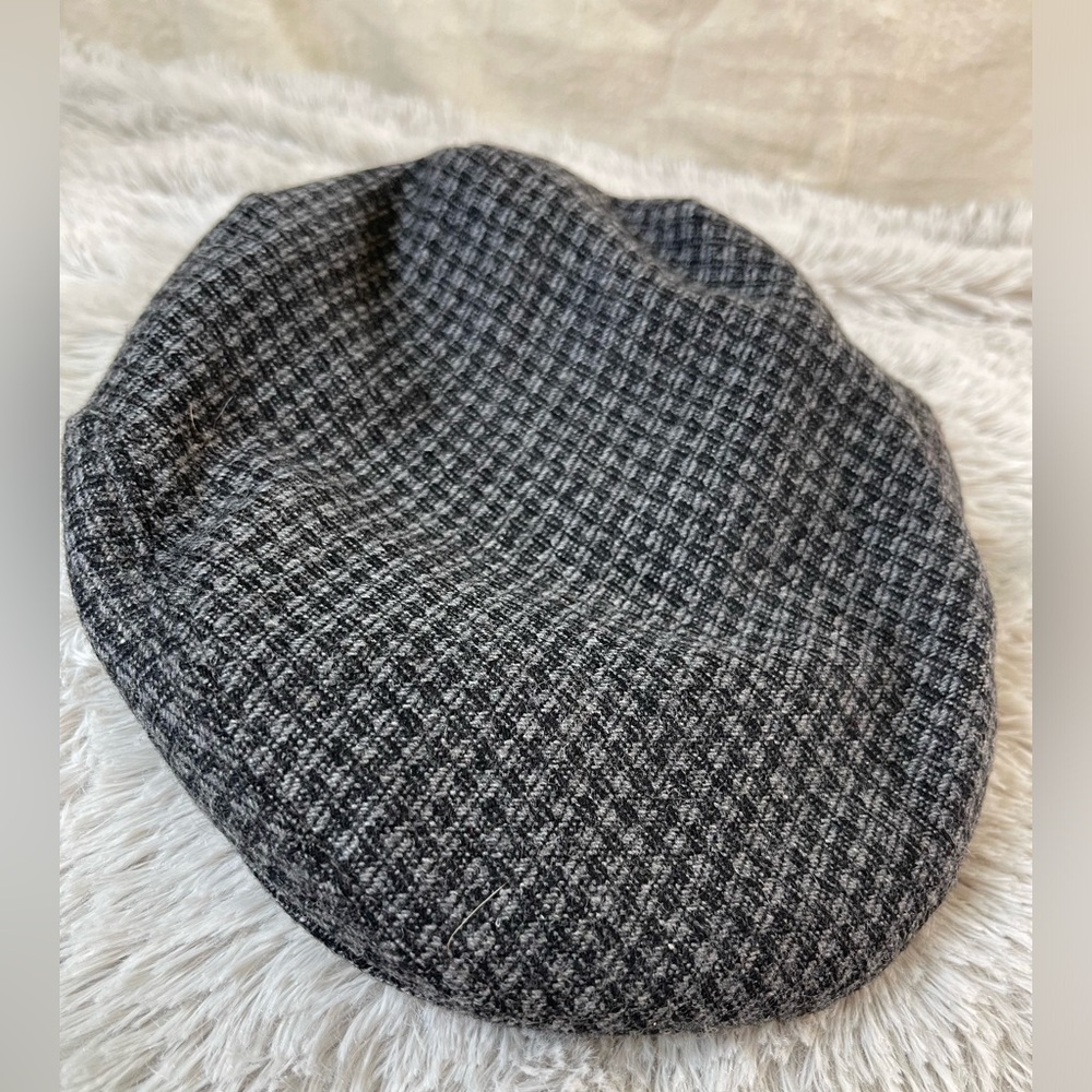 Ornella Cashmere Gray Flat Cap Size Small Made in Italy
